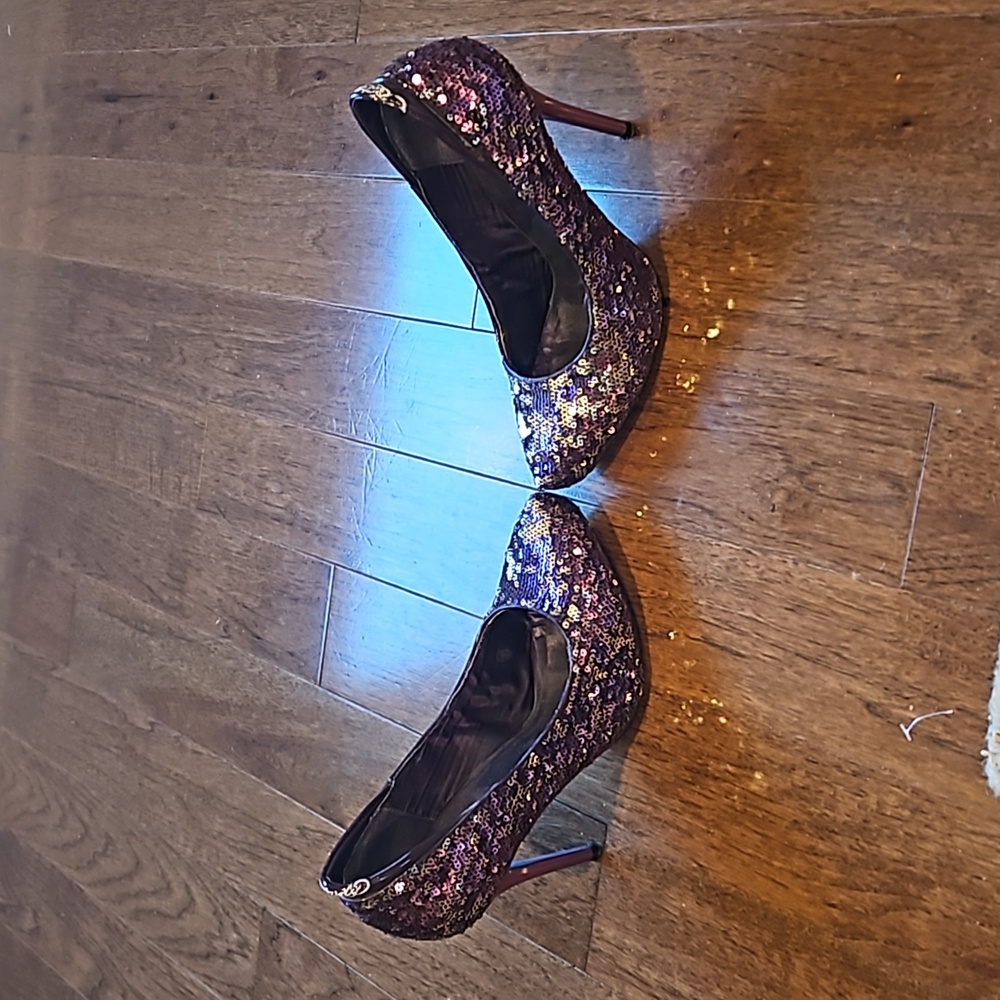 Ed Hardy Purple Silver Sequin shoes size 7 - Picture 7 of 10